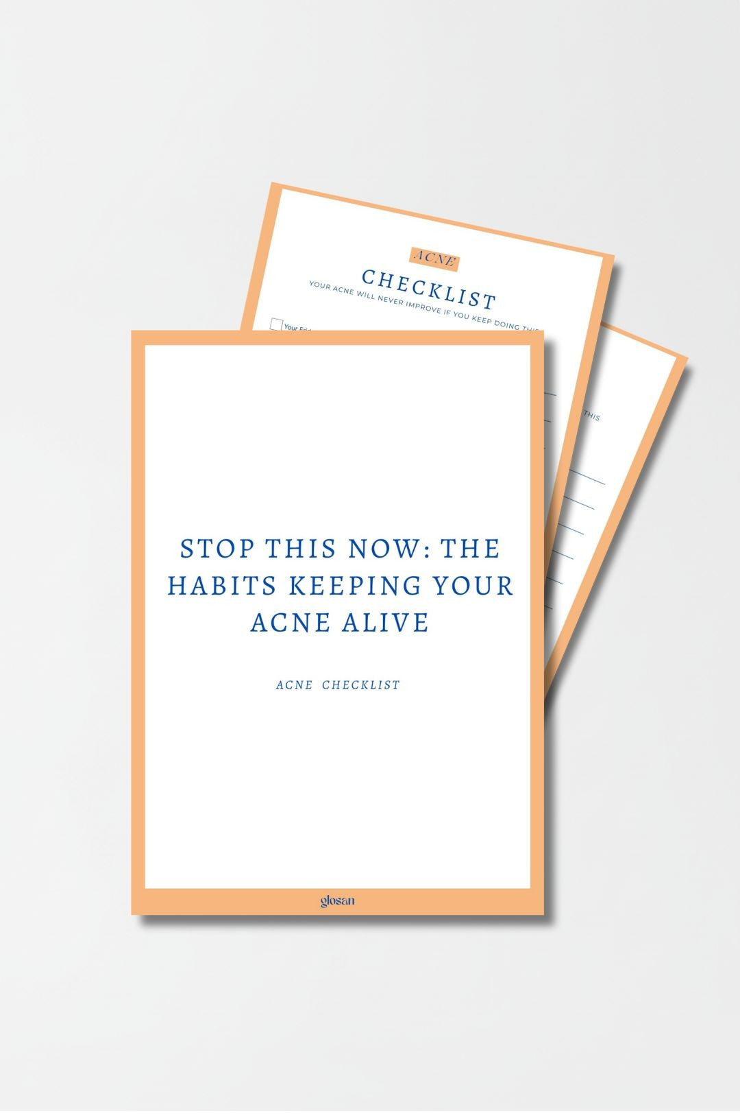 Acne Causing Habits Checklist